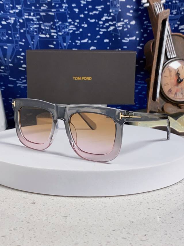 Tomford 2025 Large Frame Trendy Sunglasses for Women, High-End Look, Face-Slimmi