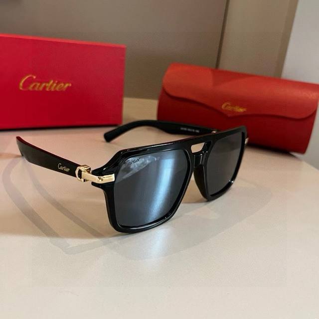 Cartier men's sunglasses, 1:1 scale replica, high-end and sophisticated, with a