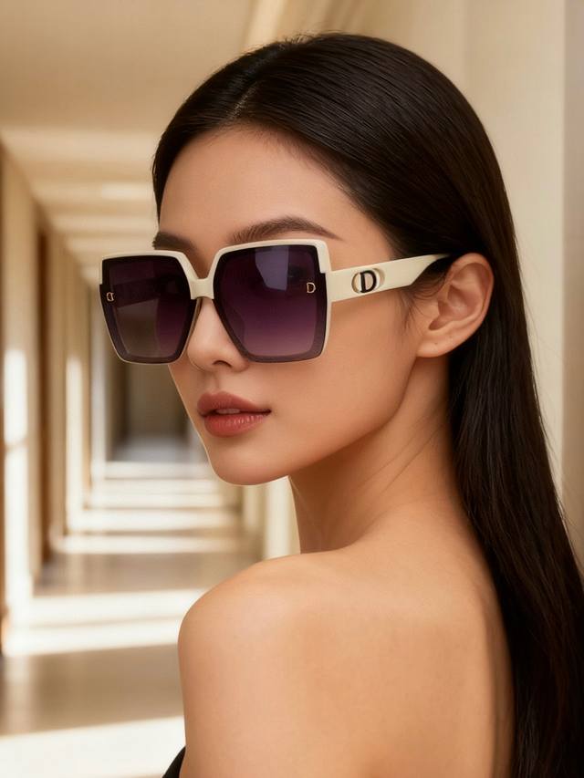 Dior 2025 Spring New Trendy Hot Selling Fashion Square Frame Polarized Sunglasse