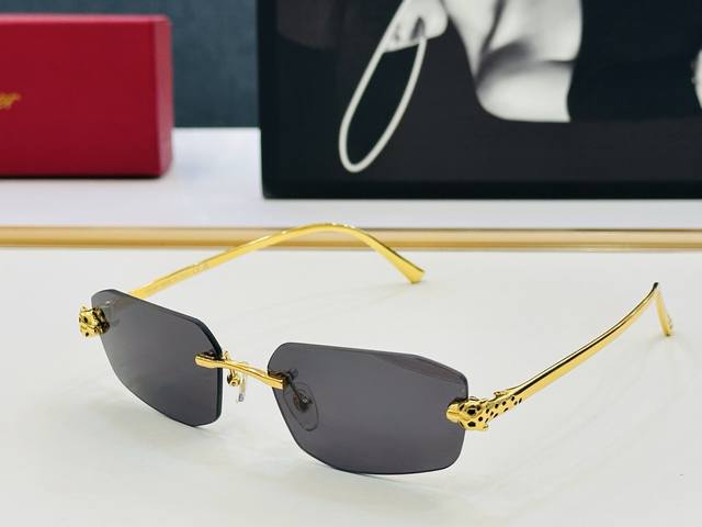 Original Cartier sunglasses Ct0474S Size: 56 (18-140 cm) Exquisite electroplatin