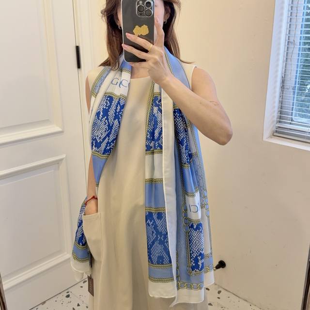 New Arrival! This new silk satin long scarf is truly breathtaking! The effect wh