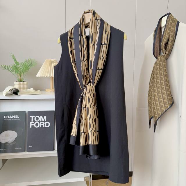 New Arrival! This new silk satin long scarf is truly breathtaking! The effect wh