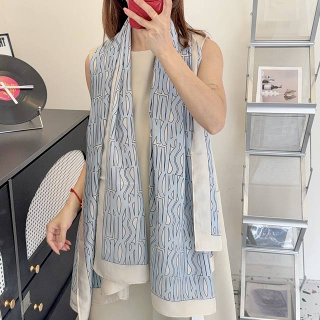 New Arrival! This new silk satin long scarf is truly breathtaking! The effect wh