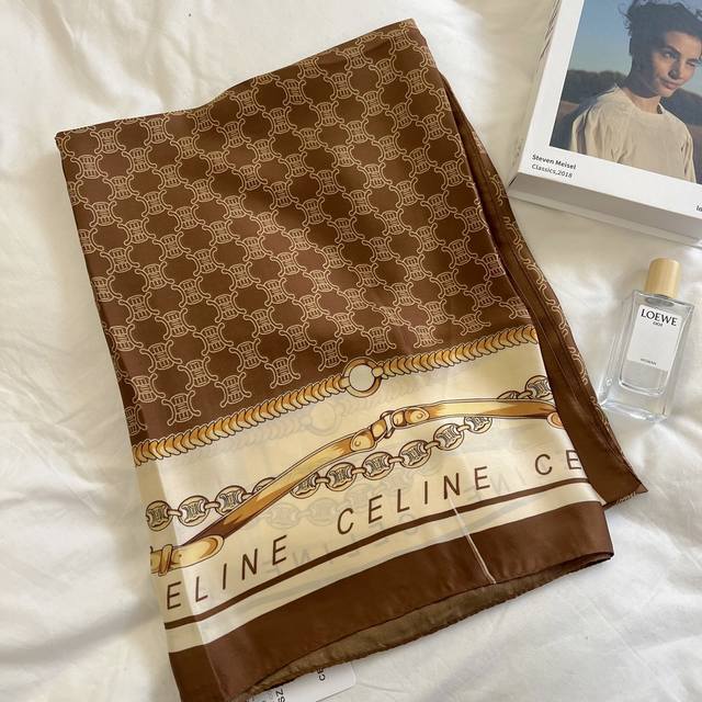 New Arrival! This new silk satin long scarf is truly breathtaking! The effect wh