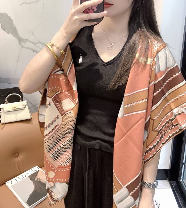 Hermes New Arrival: 140% Silk Wool Scarf. Hermes' Cosmographia Universalis scarf