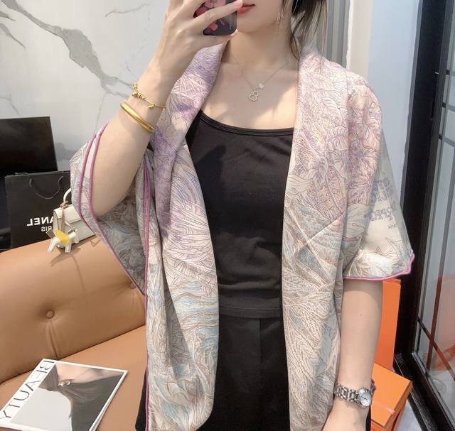 Hermes Palermo Botanical Garden Cashmere Scarf, new style, top-notch craftsmansh