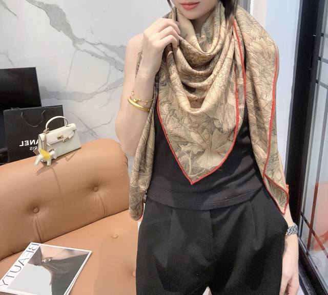 Hermes Palermo Botanical Garden Cashmere Scarf, new style, top-notch craftsmansh