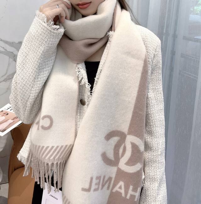 Chanel's new double-sided color-blocked jacquard scarf is predicted to be a huge