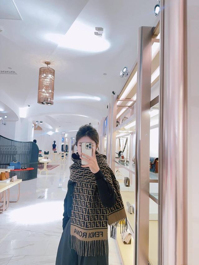 Fendi's hottest scarf this year, the monogram 'F' letter design, is a limited ed