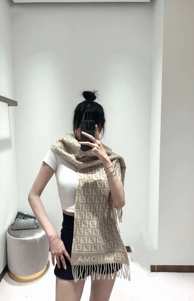 Fendi's hottest scarf this year, the monogram 'F' letter design, is a limited ed