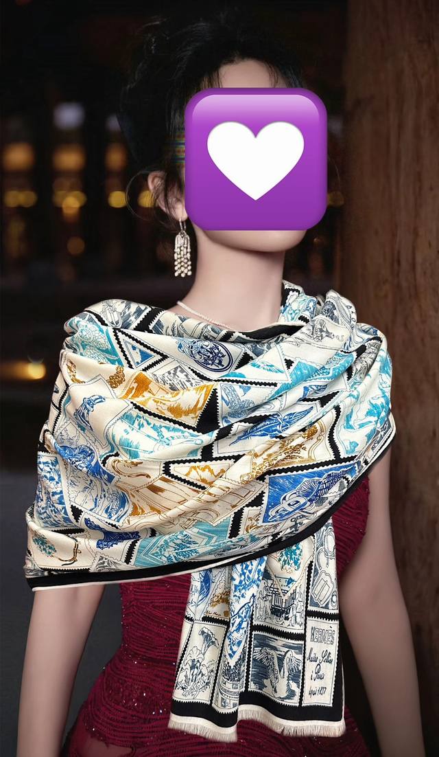 2610 New Hermes reversible tonal scarf is so beautiful, you have to act fast! [l