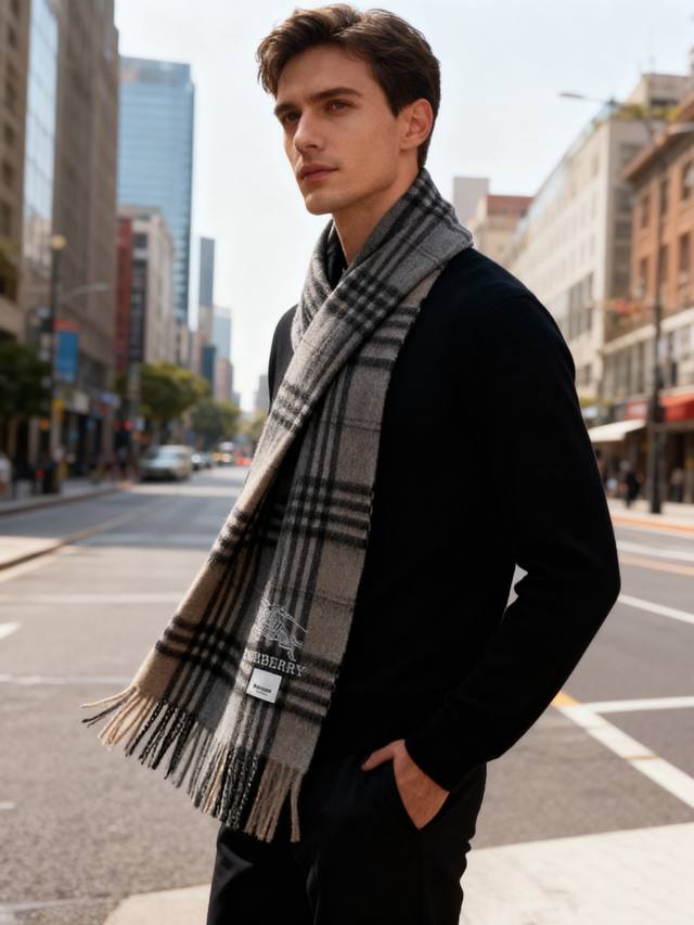 Burberry men's plaid high-end export surplus equestrian embroidery, limited stoc