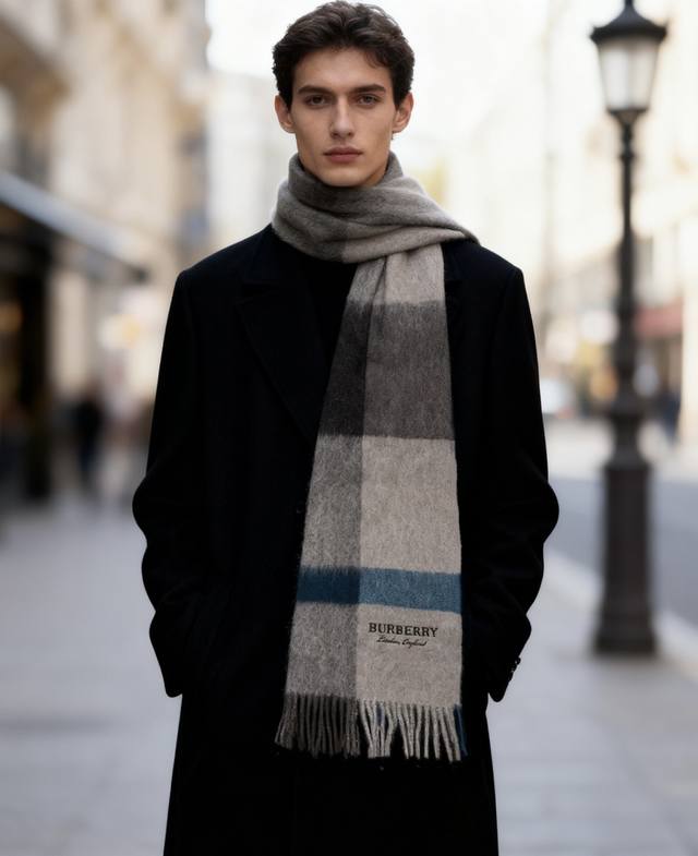 Burberry High-Quality Imported Cashmere Embroidered Logo Scarf Now Available! Ne