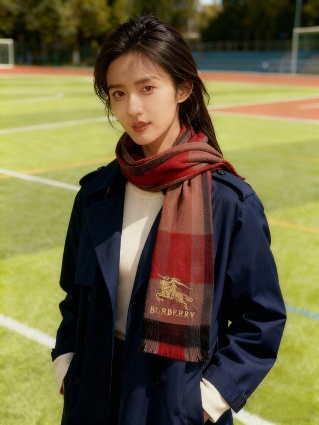 New Burberry Men's and Women's Cashmere Classic Check Shawl Scarf - A high-end p