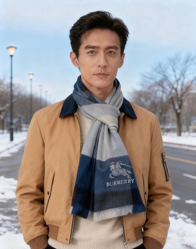 New Burberry Men's and Women's Cashmere Classic Check Shawl Scarf - A high-end p