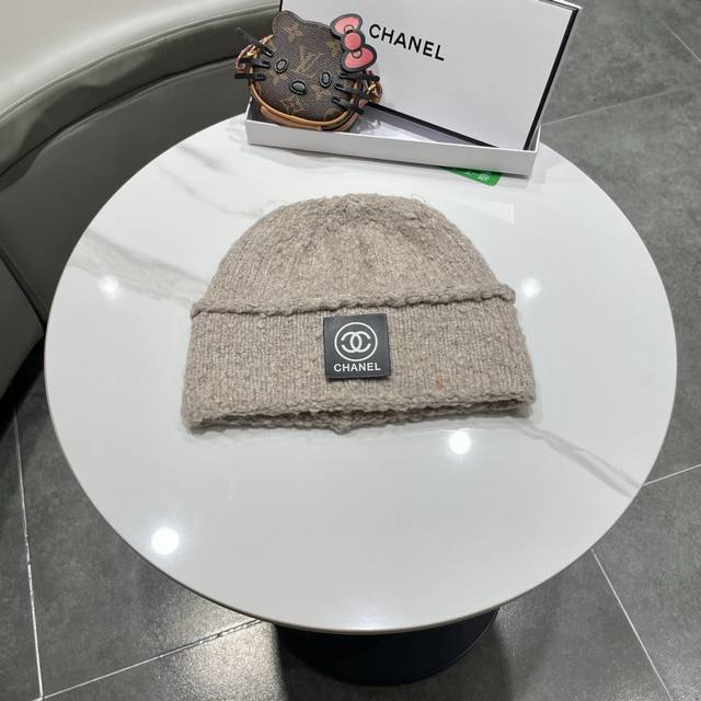 Chanel New Korean Style Double Rolled Brim Knitted Hat Women's Autumn and Winter