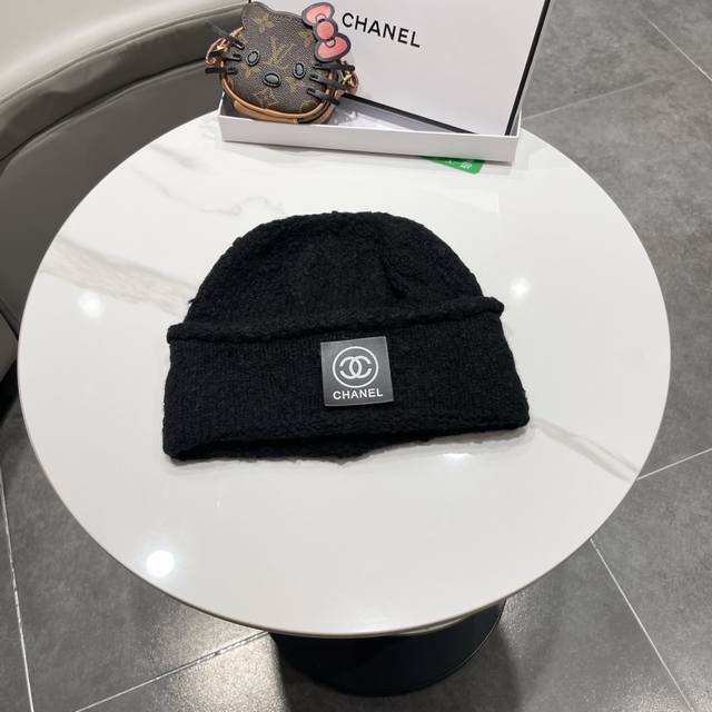 Chanel New Korean Style Double Rolled Brim Knitted Hat for Women, Autumn and Win