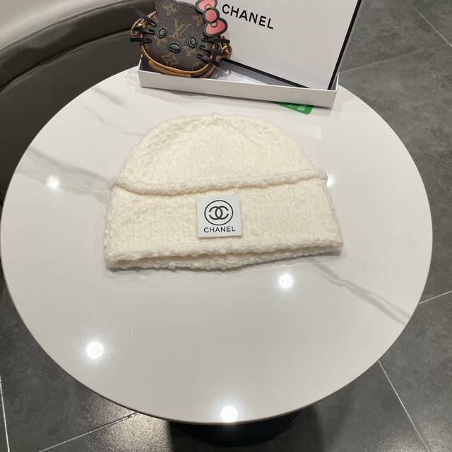 Chanel New Korean Style Double Rolled Brim Knitted Hat Women's Autumn and Winter