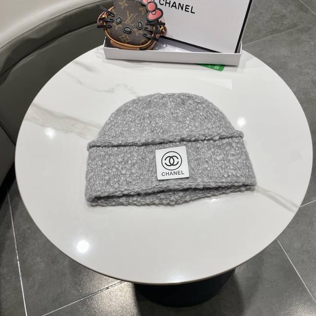 Chanel New Korean Style Double Rolled Brim Knitted Hat Women's Autumn and Winter