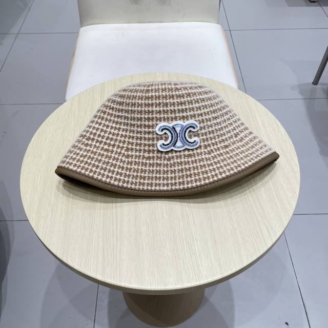 Celine Fair Isle style wool knitted fisherman's hat for women, autumn and winter