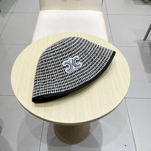 Celine Fair Isle style wool knitted fisherman's hat for women, autumn and winter