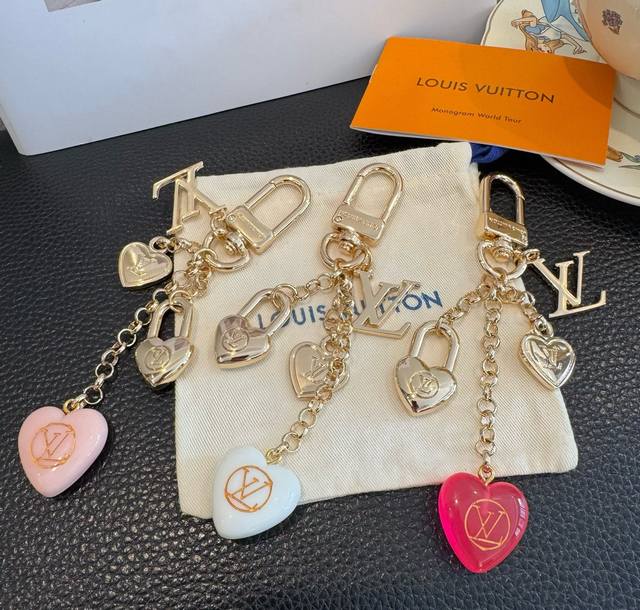 LV Keychain Bag Charm Spring Street Chain Bag charm transforms classic elements