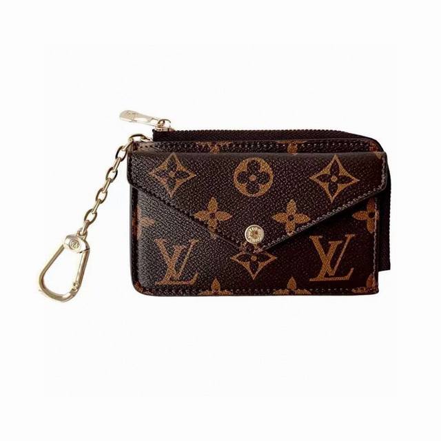 Exclusive New Arrival: LV Classic Monogram Card Holder, Bag Charm, Multifunction