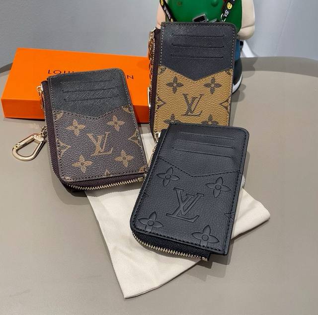 Exclusive New Arrival: LV Classic Monogram Card Holder, Bag Charm, Multifunction