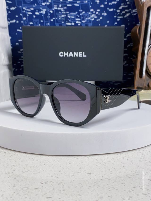 Chanel 24 New Women's Sunglasses, Square/Round Face Sunglasses, Polarized Cat Ey