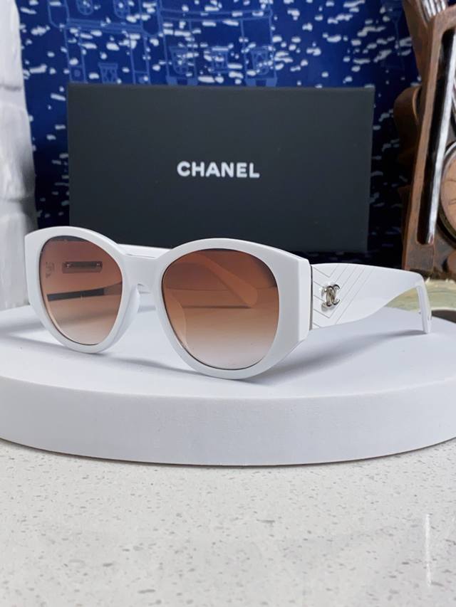 Chanel 24 New Women's Sunglasses, Square/Round Face Sunglasses, Polarized Cat Ey