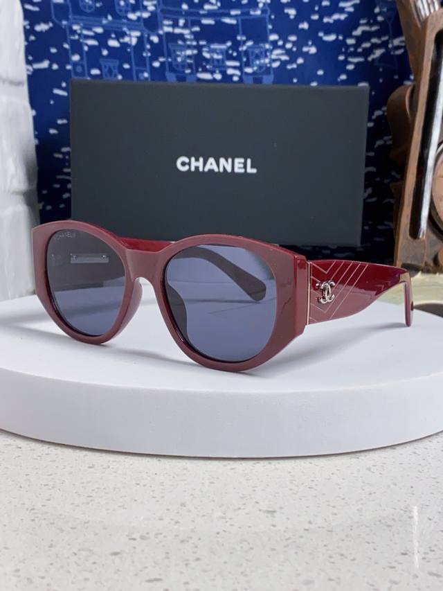 Chanel 24 New Women's Sunglasses, Square/Round Face Sunglasses, Polarized Cat Ey