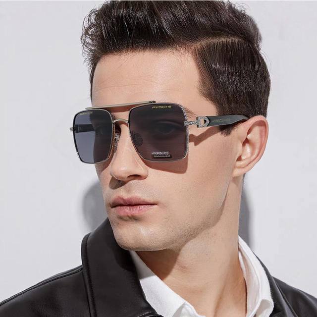 Porsche 2025 New Model Polarized Sunglasses for Driving, Men's Polygonal Sunglas