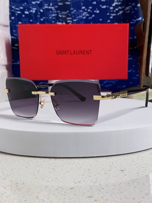 Saint Laurent 2025 New Gold-Plated YSL Rimless Eyeglasses Frames for Men and Wom
