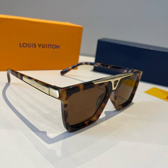 Louis Vuitton Men's New Sunglasses, Monogram Pattern Temples, Essential for Trav