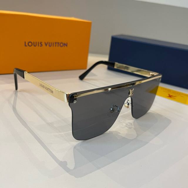 Louis Vuitton Men's New Sunglasses, Monogram Pattern Temples, Essential for Trav
