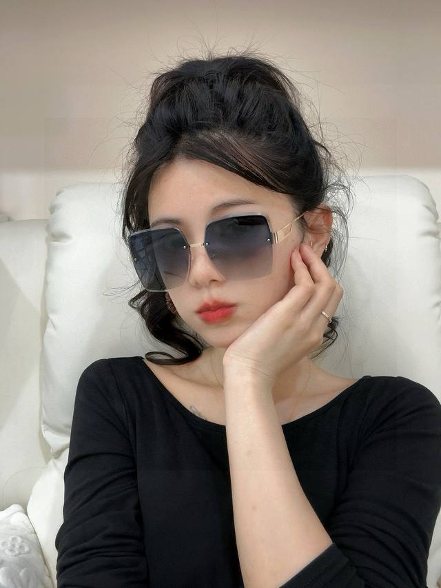 Chanel 2025 Spring New Trendy Hot Selling Fashion Square Frame Sunglasses High Q
