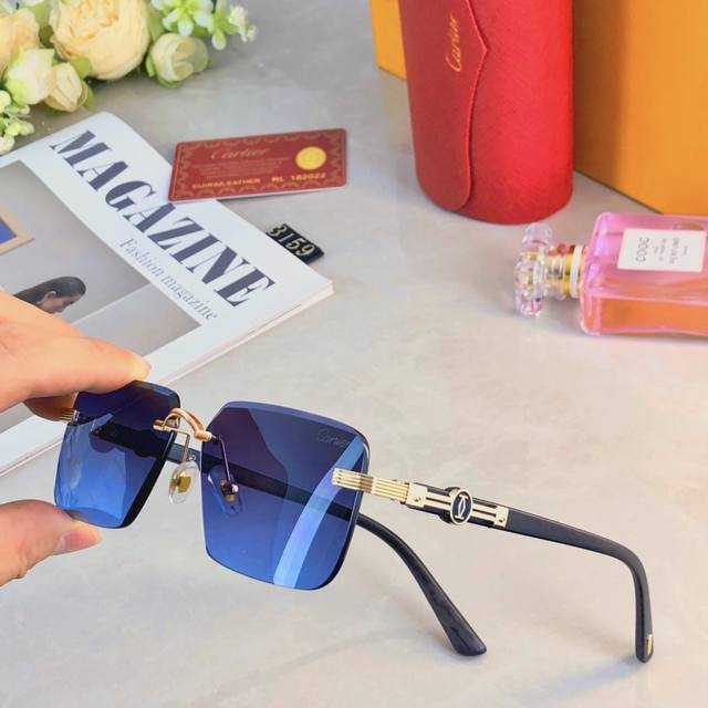 Cartie* Korean Style Influencer Sunglasses Women's Trendy Square Frame Slimming