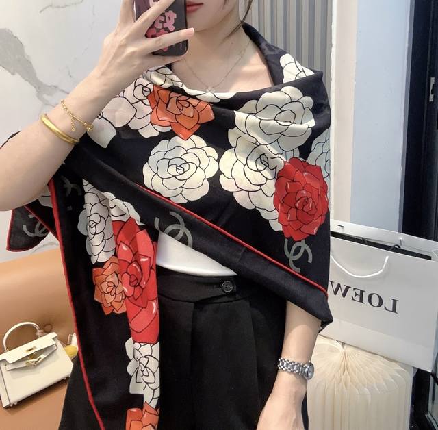 Chanel New Arrival! A classic camellia and elegant Coco Chanel style velvet scar