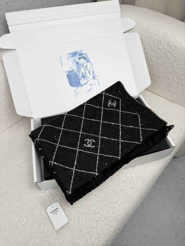 Chanel. Don't miss this Chanel 24C quilted all-logo scarf! You'll fall in love a