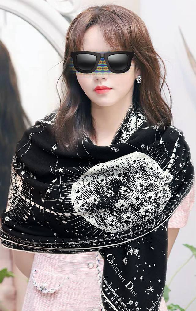 New Arrival! Dior double-sided tonal globe pattern, classic and elegant~ The new