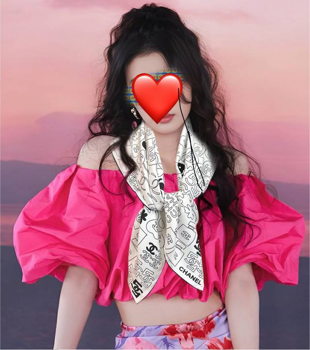 High-quality Chanel No. 5 perfume bottle. Chanel is always a classic. This scarf