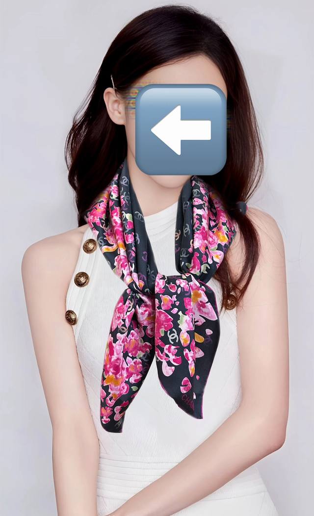 Chanel Cc Floral Scarf, synchronized with the official website, features a laven