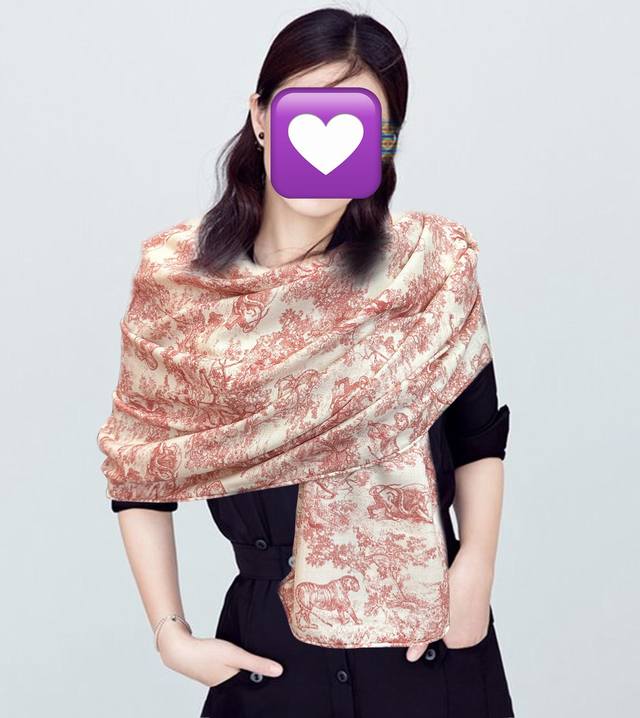 New 2025 Dior reversible tonal animal jungle scarf - the most popular floral pat