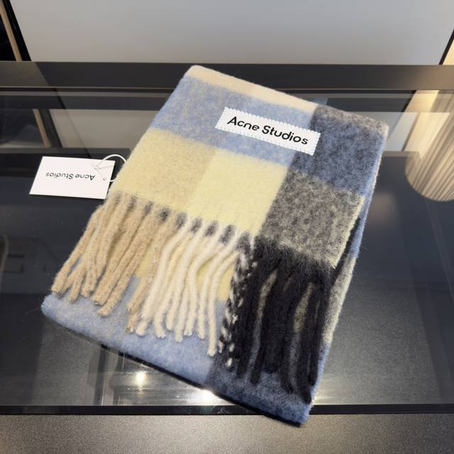 Original factory order, Acne's new alpaca and mohair rainbow scarf, the warm co