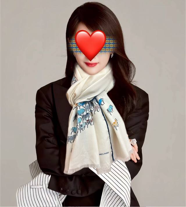 New Arrival: Hermes Reversible Tone-on Scarf with Jumping Horse Design - So Bea