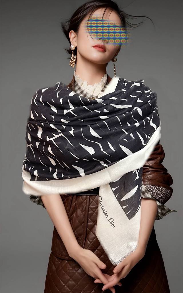 Dior's new cashmere scarf and shawl exude pure sophistication and style, so tas