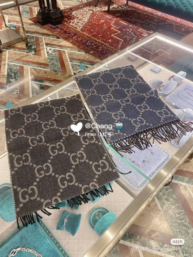 Gg Double-sided, no-shipping, universal scarf, exactly the same as Gucci heavy-d