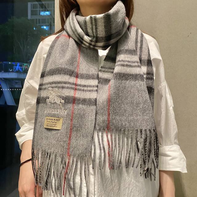 Hot Selling Top-Tier Burberry Scarf for Dubai Export, Men's and Women's New Cash