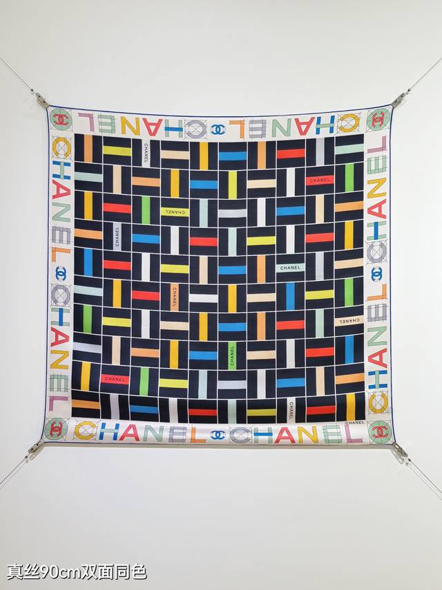 Scc2511 18 momme double-sided 90X90Cm twill silk Chanel DDD