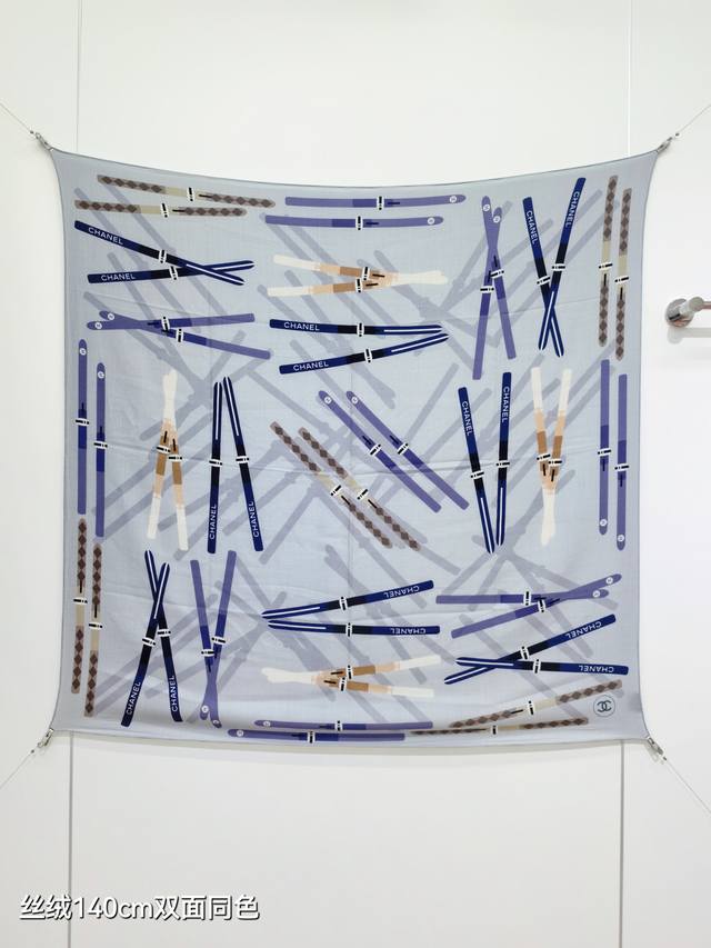 Rcc2594 Double-sided same color 140X140Cm 70% cashmere 30% silk Chanel DDD